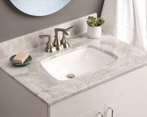Antimicrobial bathroom vanity